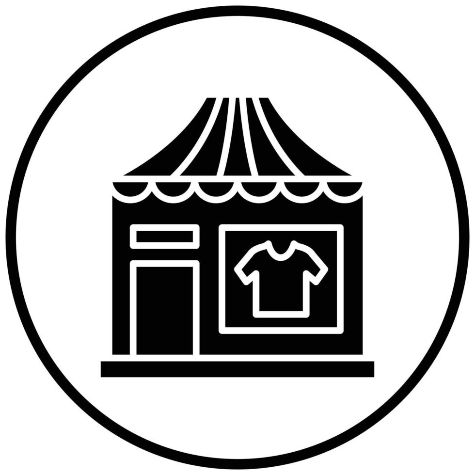 style d'icône de magasin de vêtements vecteur