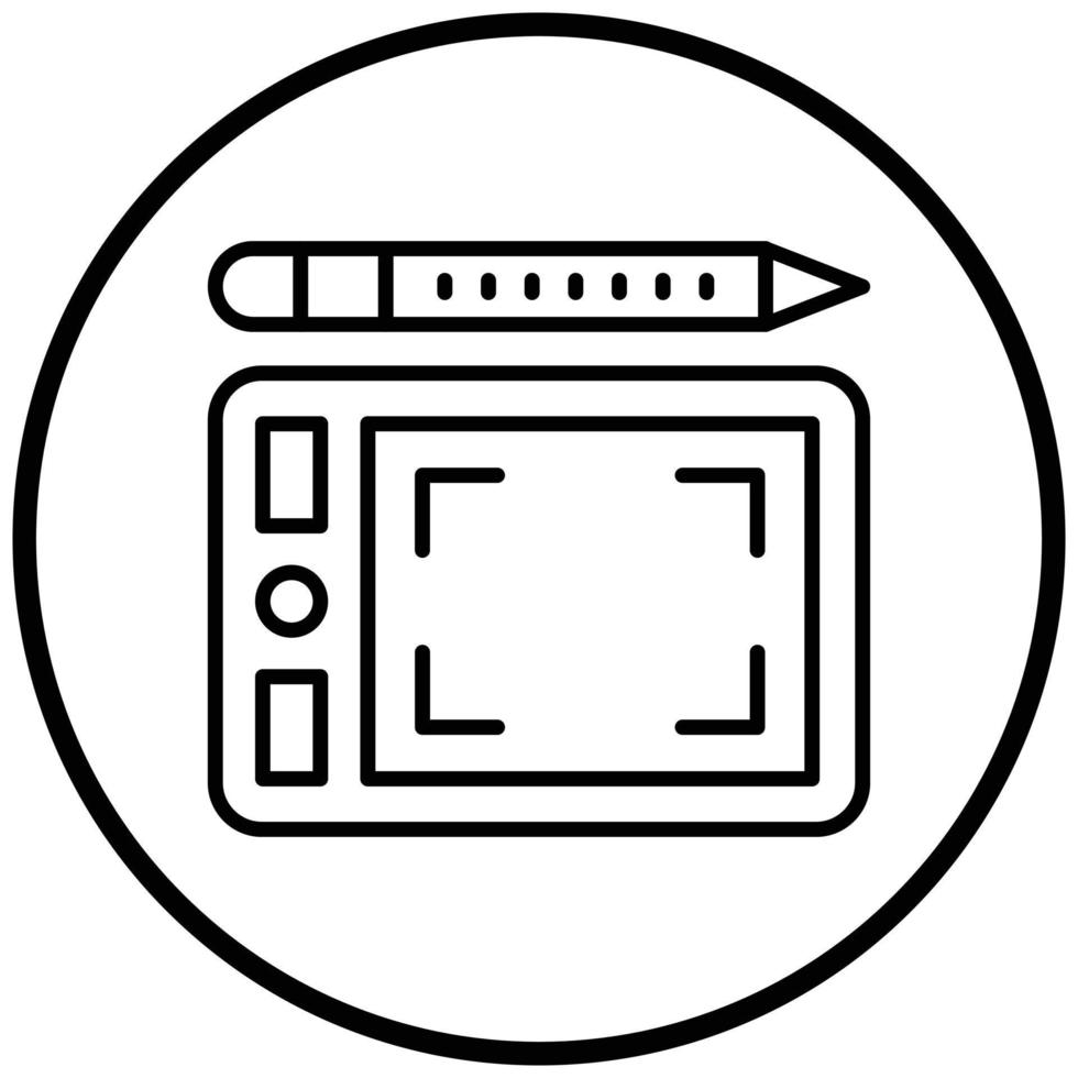 style d'icône de tablette graphique vecteur