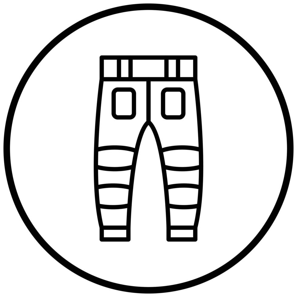 style d'icône de pantalon de pompier vecteur