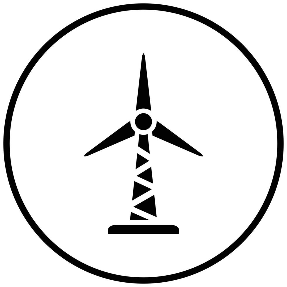 style d'icône d'éolienne vecteur