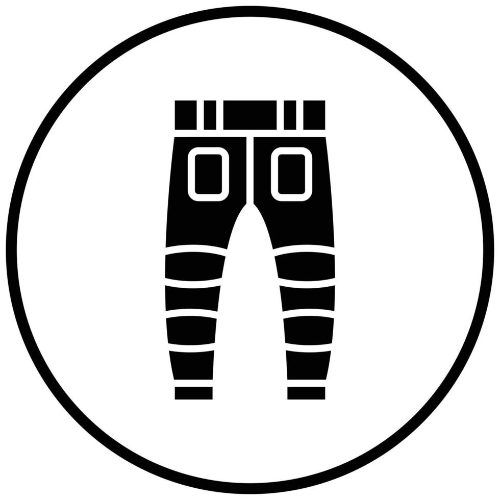 style d'icône de pantalon de pompier vecteur