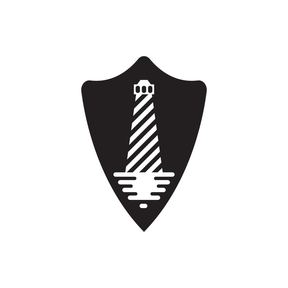 modèle de logo de phare vecteur