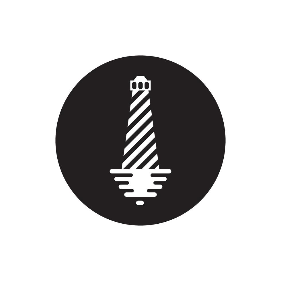 modèle de logo de phare vecteur