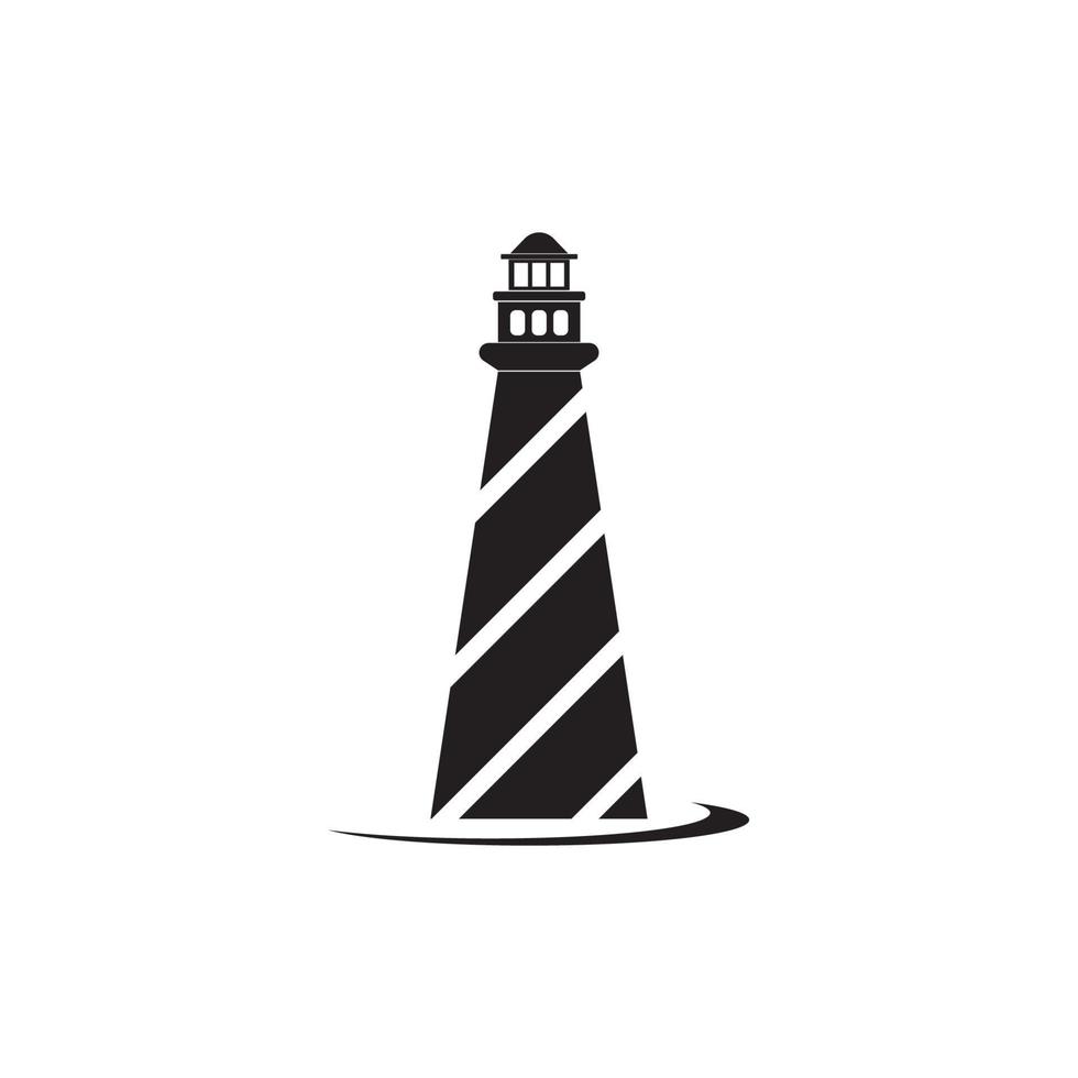 modèle de logo de phare vecteur