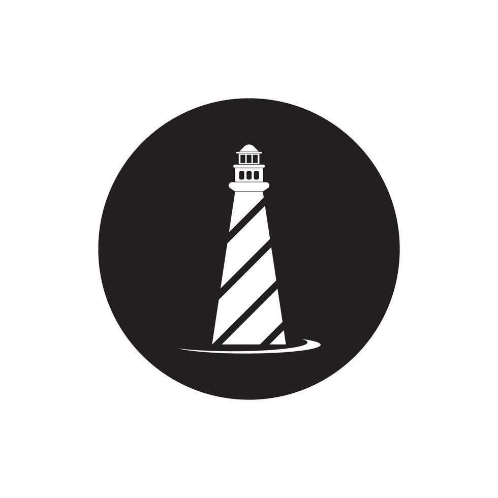 modèle de logo de phare vecteur