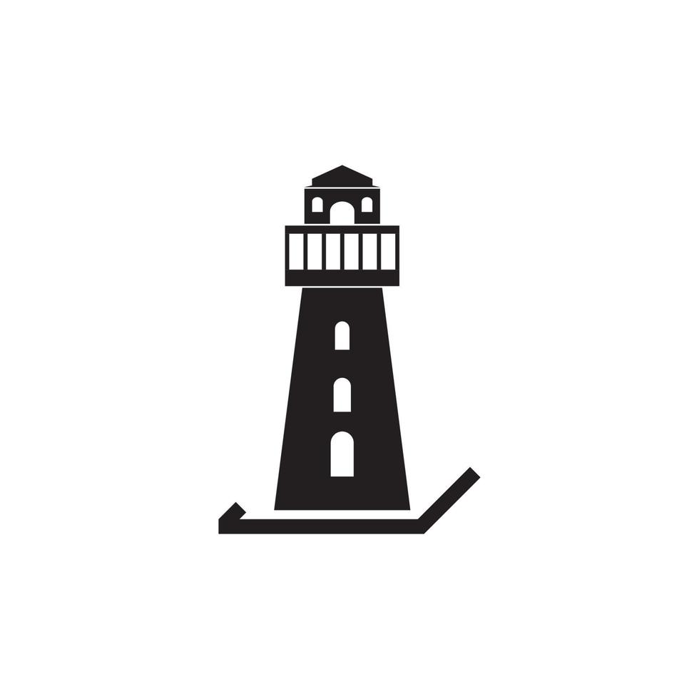 modèle de logo de phare vecteur