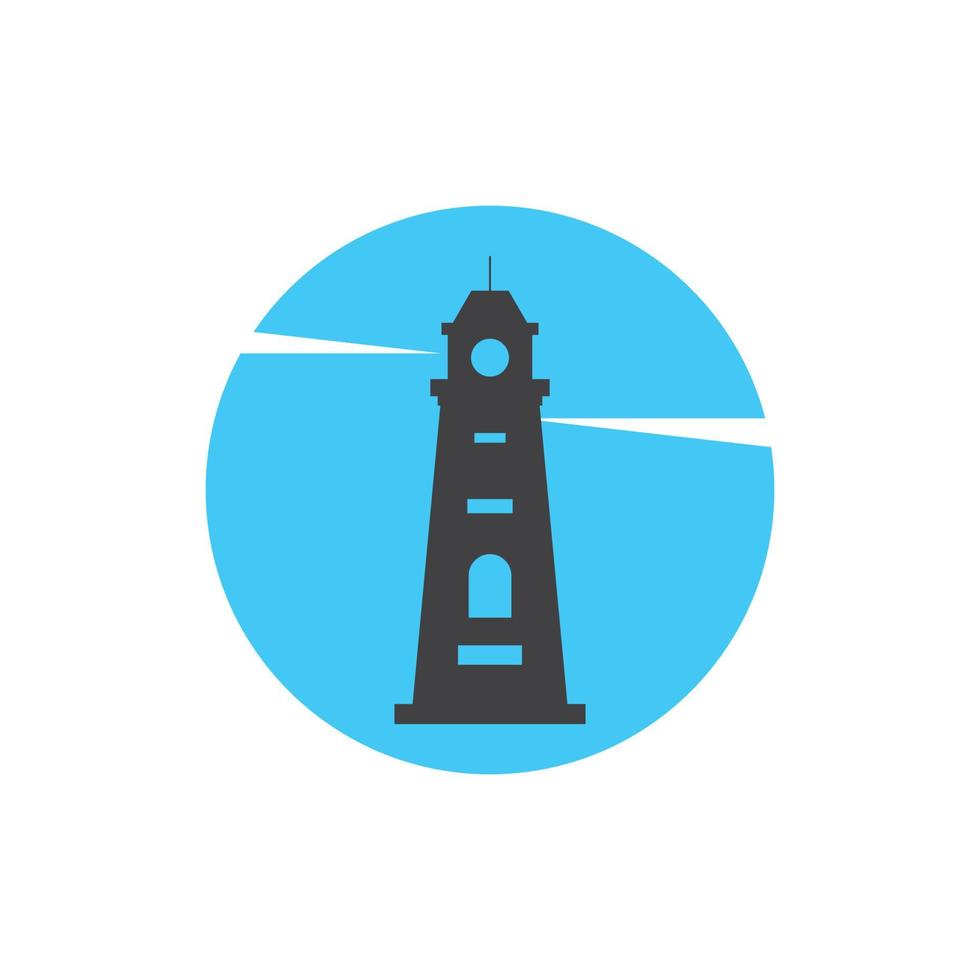 modèle de logo de phare vecteur