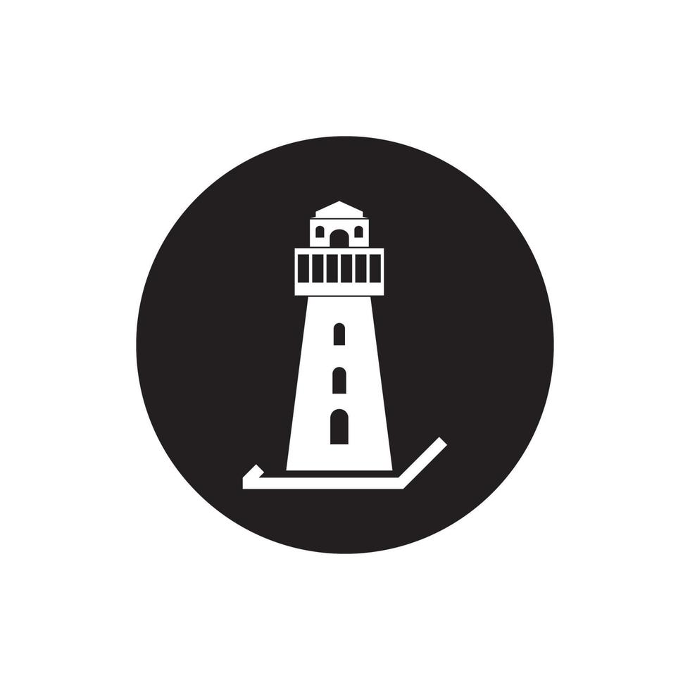 modèle de logo de phare vecteur