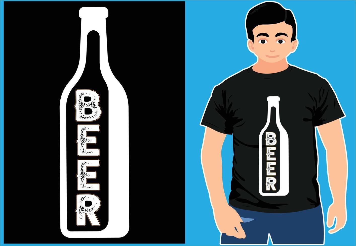 amateur de bière. t-shirt de typographie. chemise d'amateur de bière. vecteur