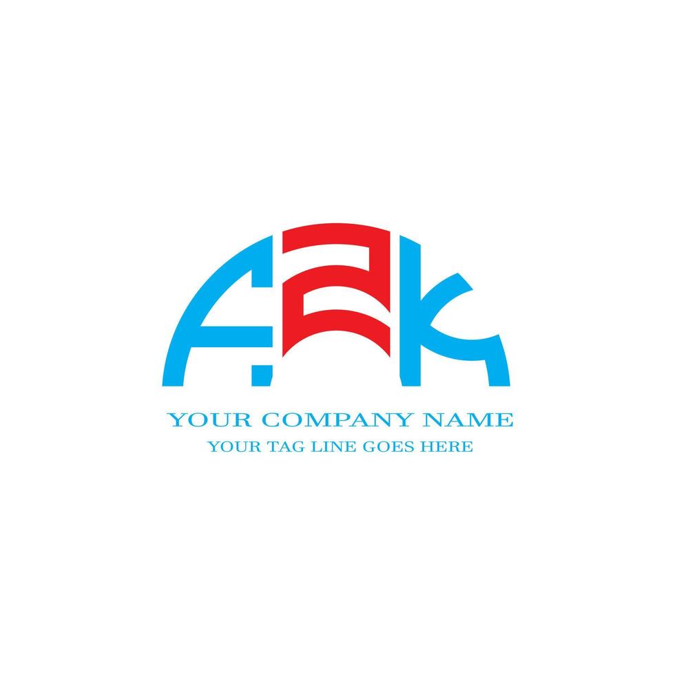 conception créative de logo de lettre fzk avec graphique vectoriel
