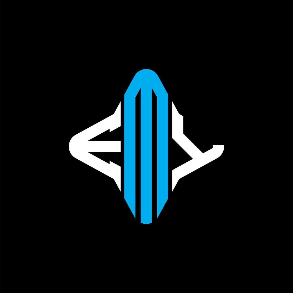 conception créative de logo de lettre emy avec graphique vectoriel