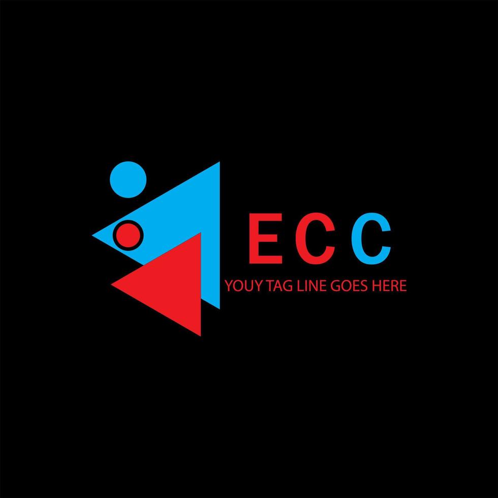 création de logo de lettre ecc avec graphique vectoriel