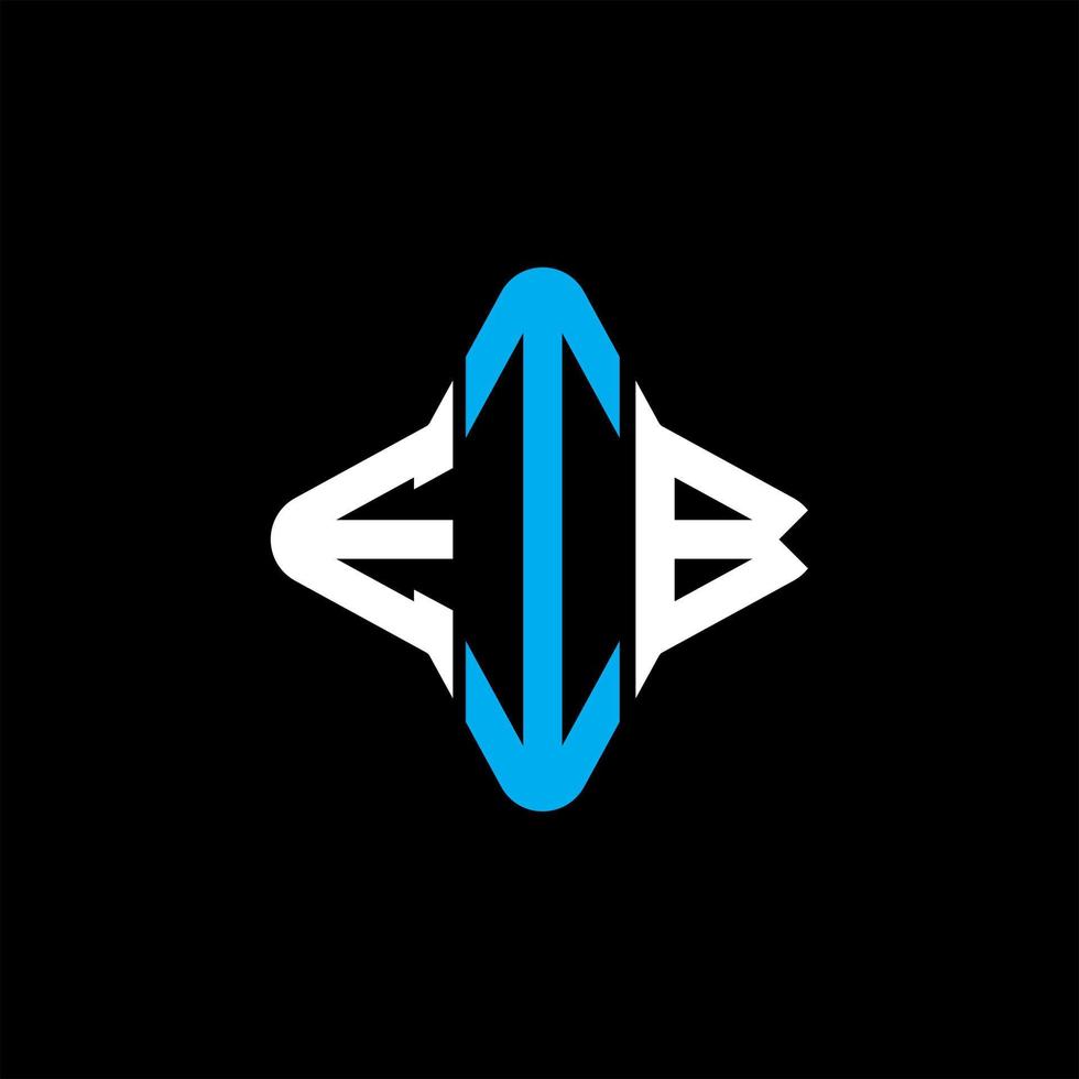conception créative du logo de la lettre de la bei avec graphique vectoriel