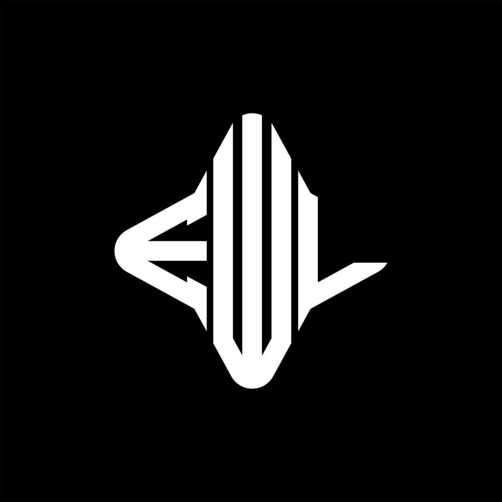 conception créative de logo de lettre d'ewl avec le graphique de vecteur