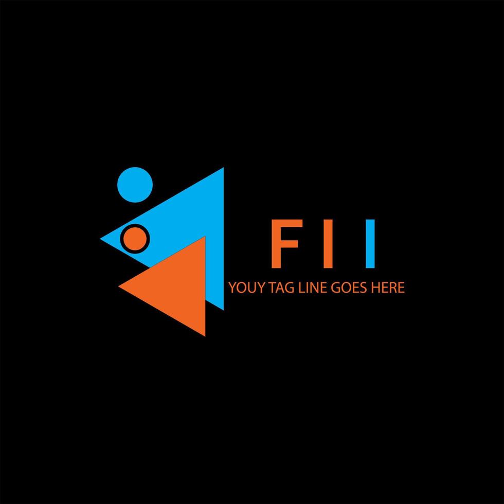 conception créative de logo de lettre fii avec graphique vectoriel