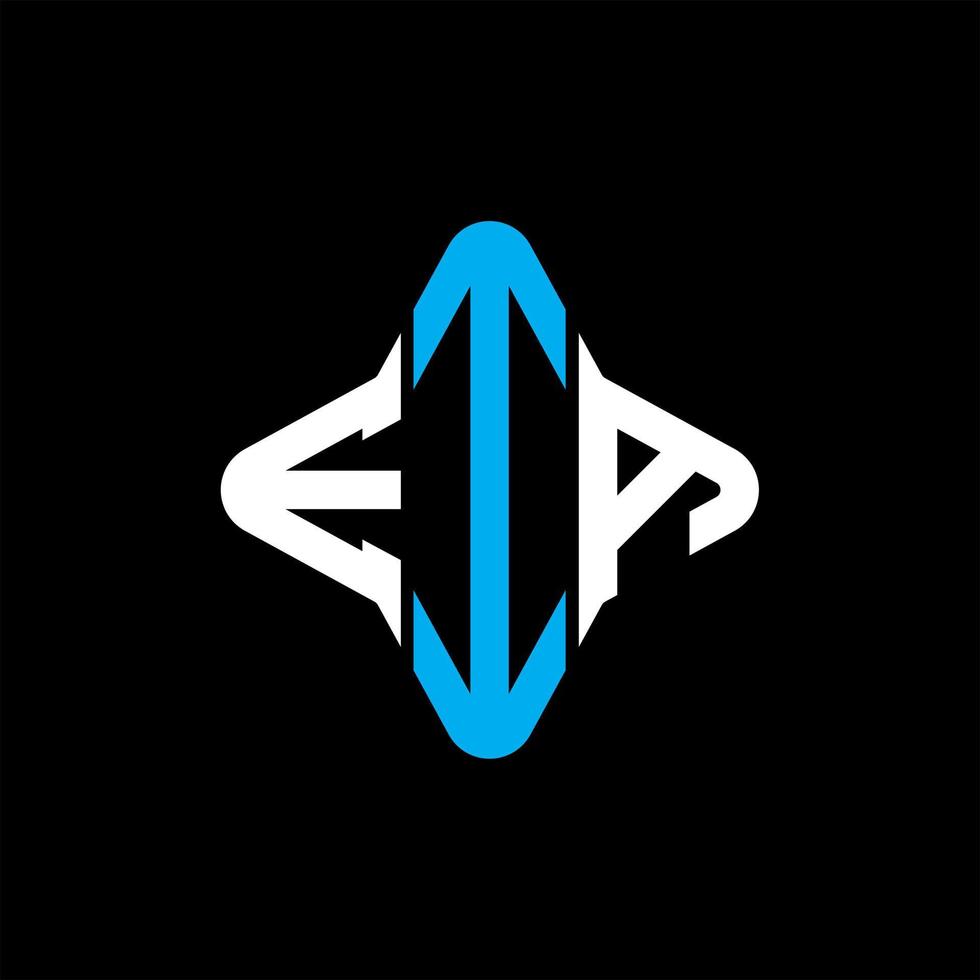 conception créative du logo de la lettre eia avec graphique vectoriel