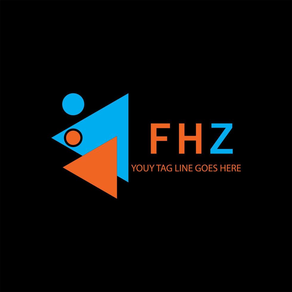 conception créative de logo de lettre fhz avec graphique vectoriel