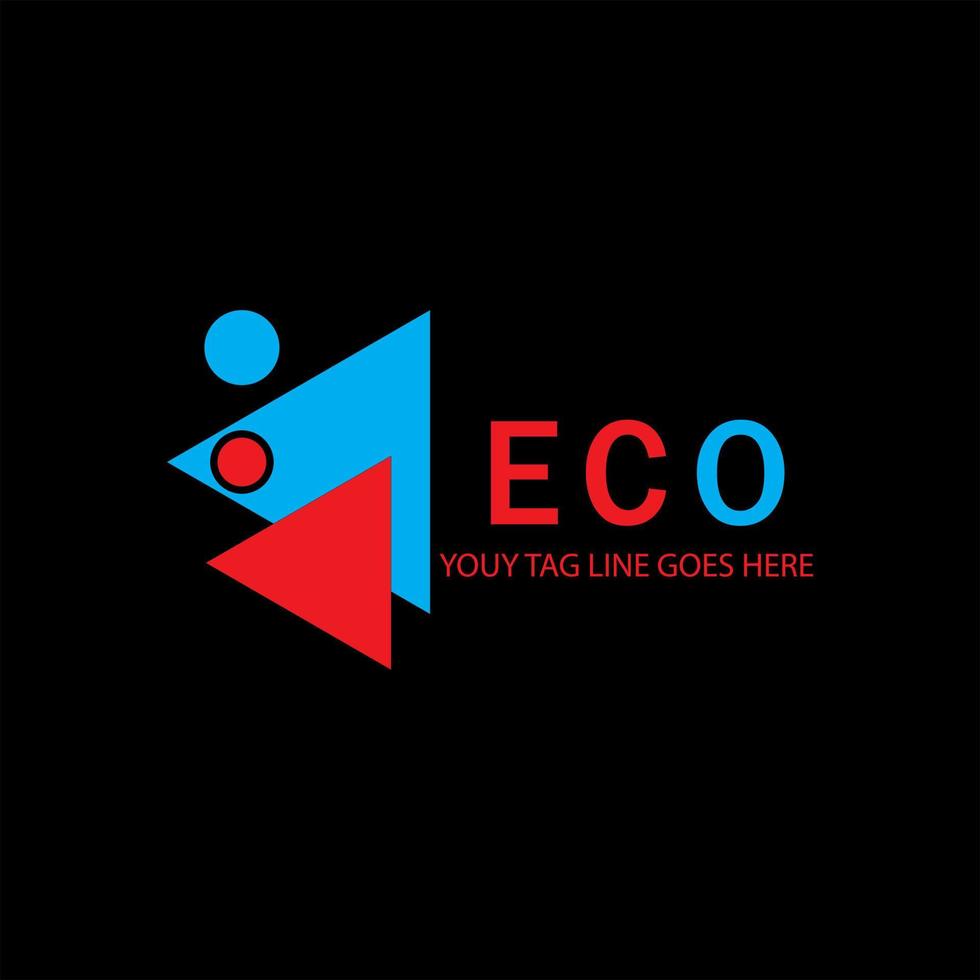 conception créative de logo de lettre eco avec graphique vectoriel
