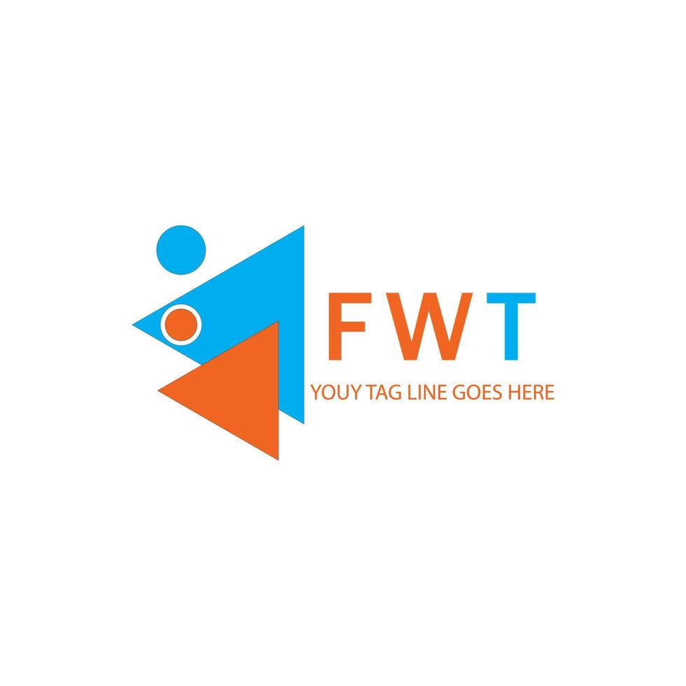 conception créative de logo de lettre fwt avec graphique vectoriel