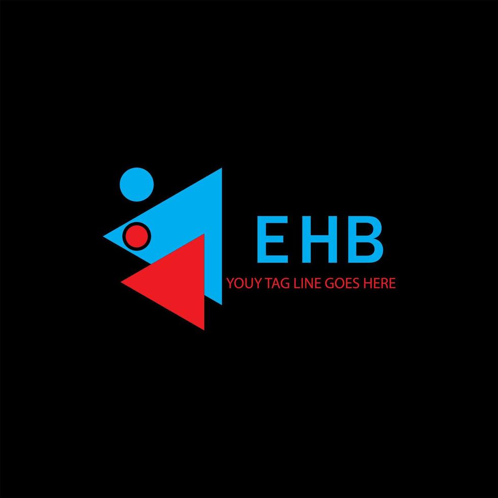 création de logo de lettre ehb avec graphique vectoriel