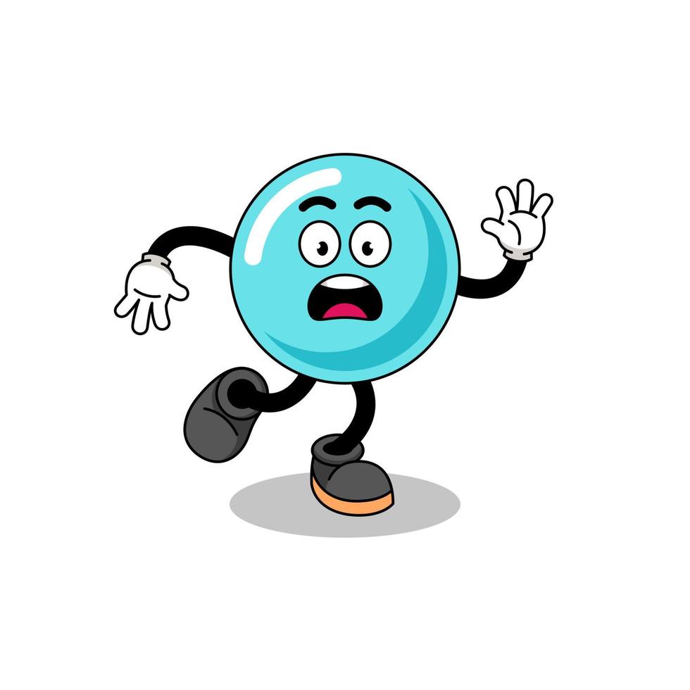 illustration de mascotte de bulle glissante vecteur