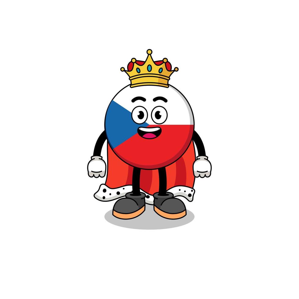 mascotte illustration du roi de la république tchèque vecteur