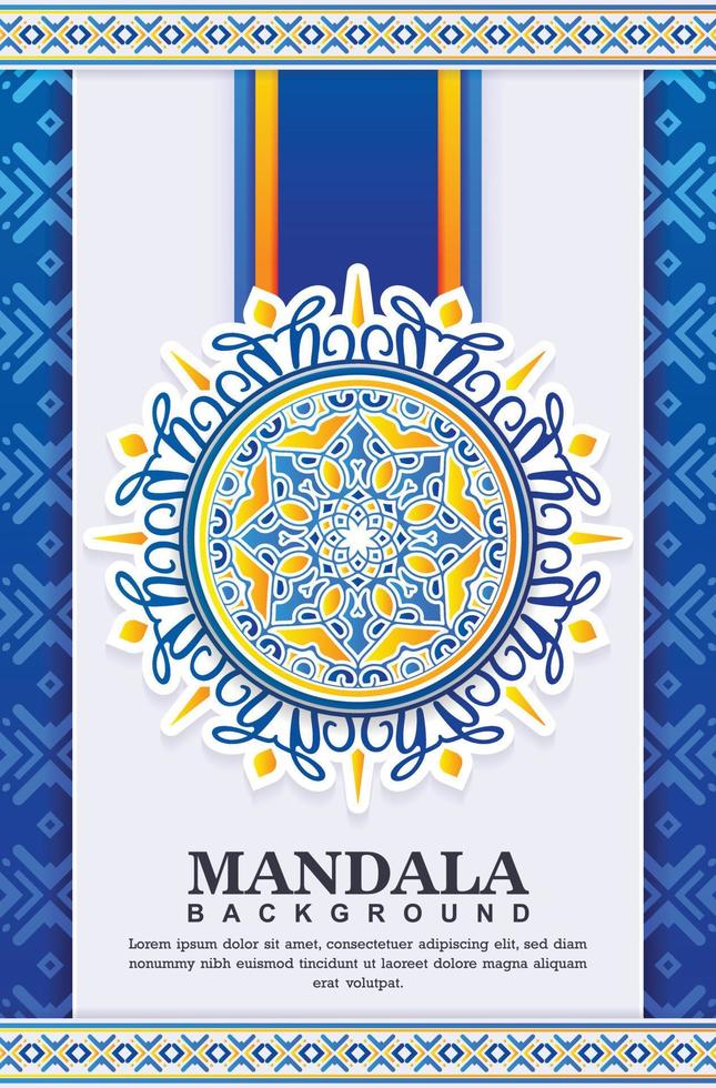 fond de mandala décoratif coloré vecteur