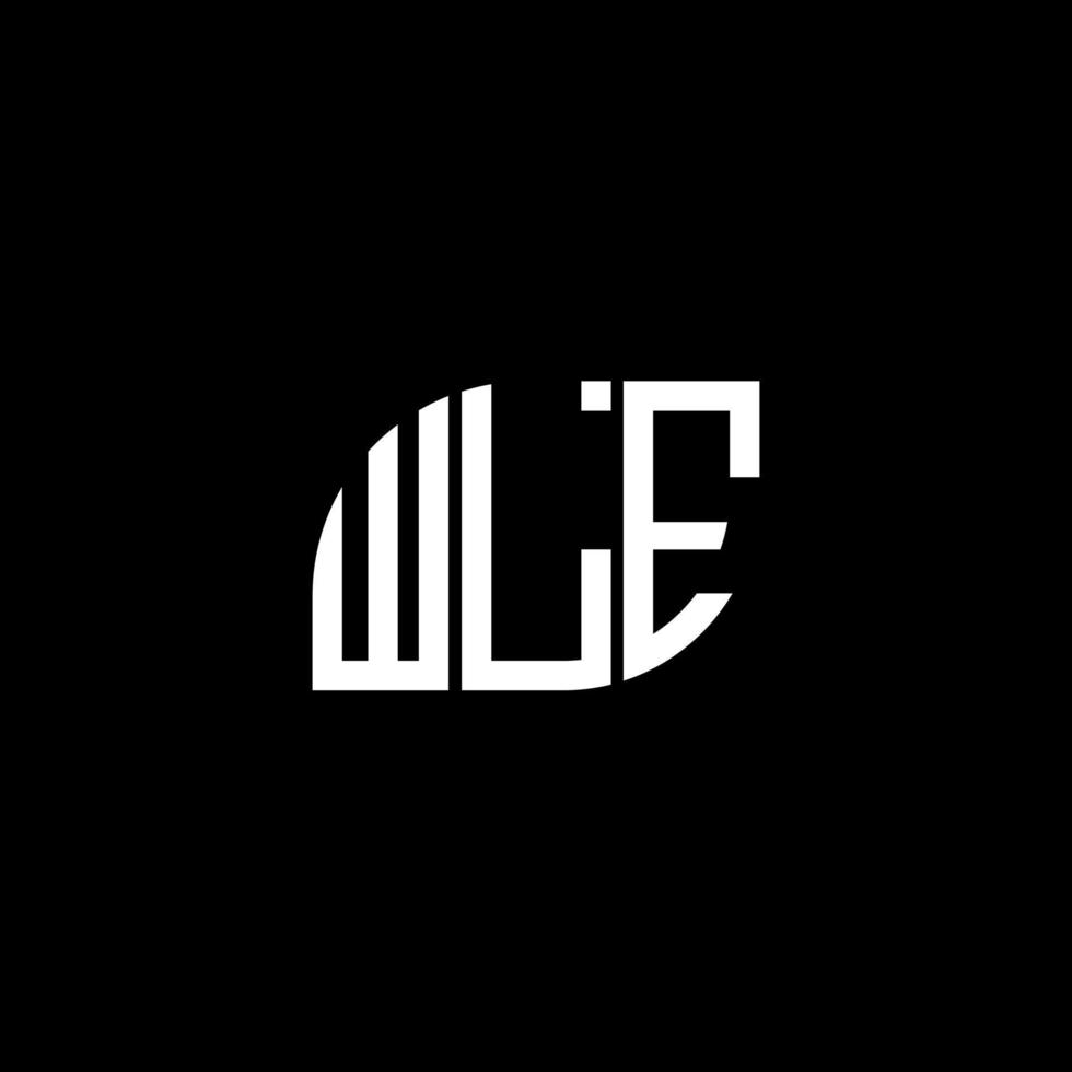 création de logo de lettre wle sur fond noir. wle concept de logo de lettre initiales créatives. wle design de lettre. vecteur