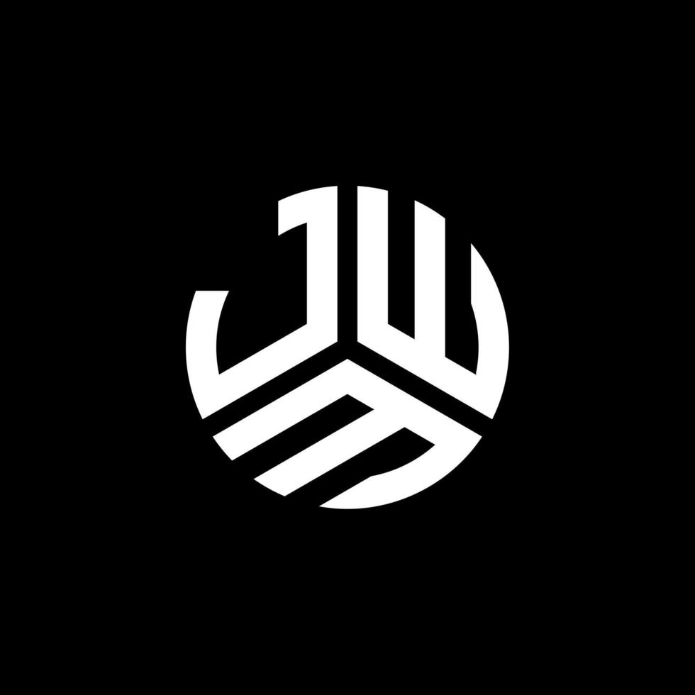 création de logo de lettre jwm sur fond noir. concept de logo de lettre initiales créatives jwm. conception de lettre jwm. vecteur