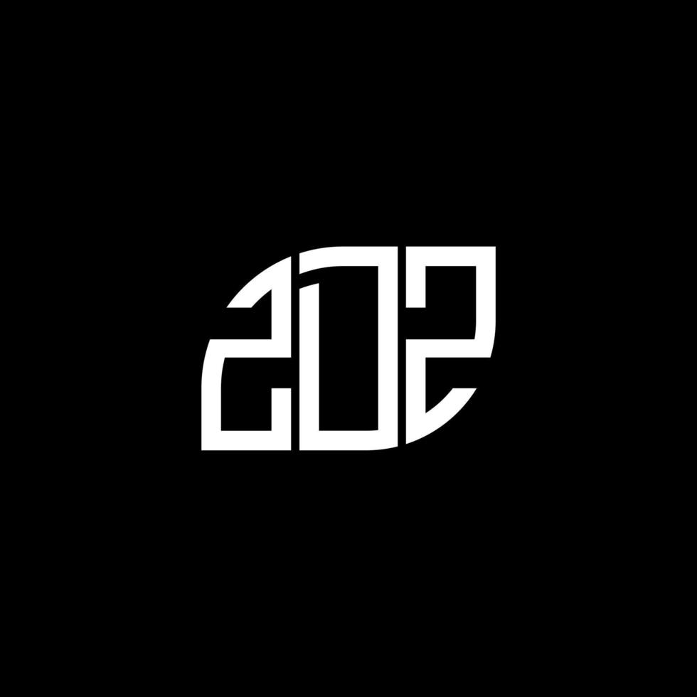 création de logo de lettre zdz sur fond noir. concept de logo de lettre initiales créatives zdz. conception de lettre zdz. vecteur