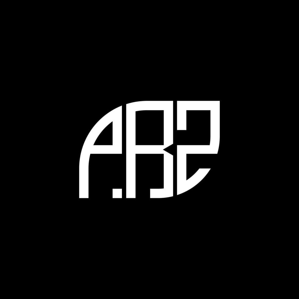 création de logo de lettre prz sur fond noir.concept de logo de lettre initiales créatives prz.conception de lettre vectorielle prz. vecteur