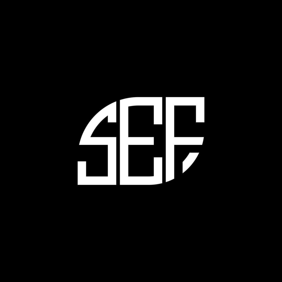 création de logo de lettre sef sur fond noir. concept de logo de lettre initiales créatives sef. conception de lettre sef. vecteur
