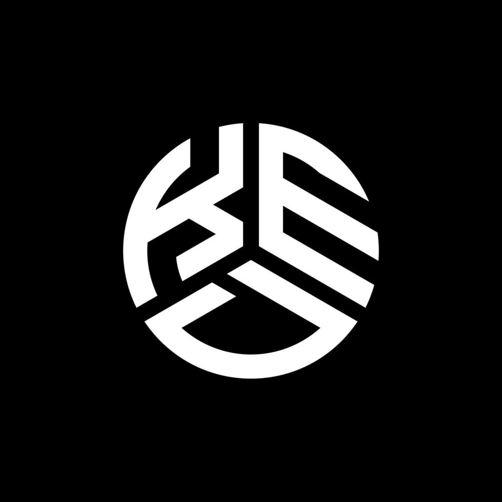 création de logo de lettre ked sur fond noir. concept de logo de lettre initiales créatives ked. conception de lettre ked. vecteur
