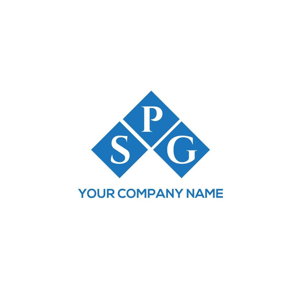 création de logo de lettre spg sur fond blanc. concept de logo de lettre initiales créatives spg. conception de lettre spg. vecteur