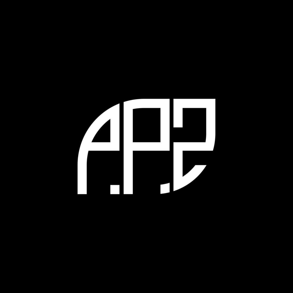 création de logo de lettre ppz sur fond noir.concept de logo de lettre initiales créatives ppz.conception de lettre vectorielle ppz. vecteur