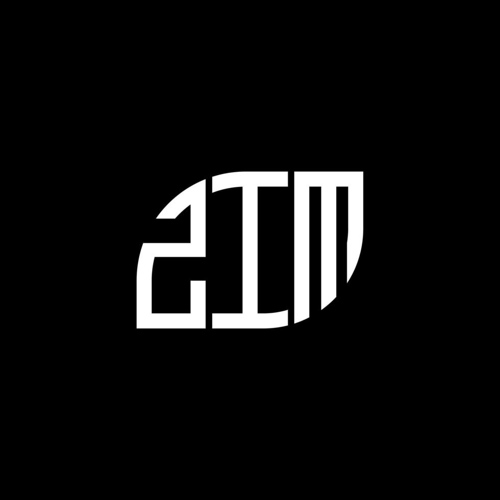 . concept de logo de lettre initiales créatives zim. conception de lettre zim. création de logo de lettre zim sur fond noir. concept de logo de lettre initiales créatives zim. conception de lettre zim. vecteur