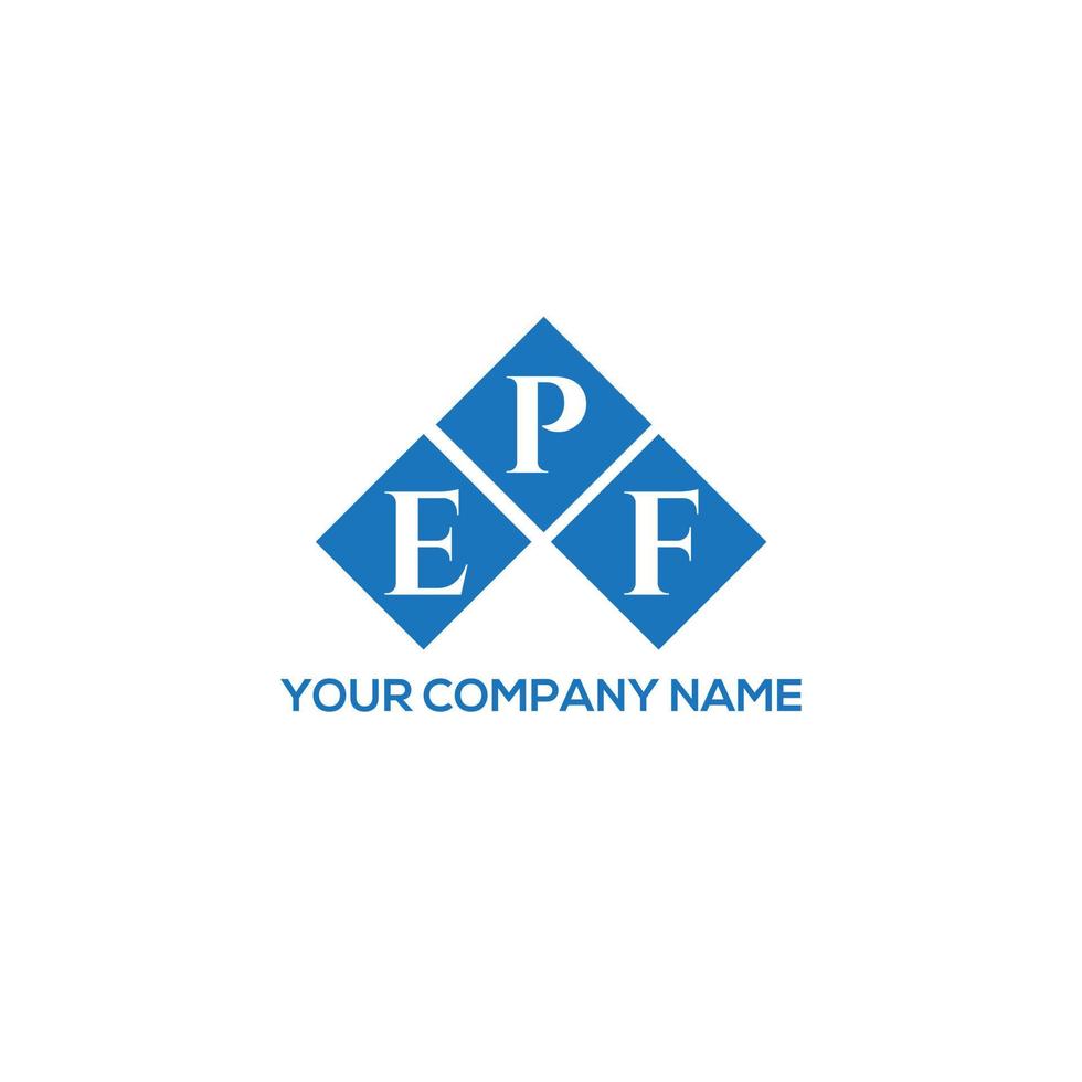 création de logo de lettre epf sur fond blanc. concept de logo de lettre initiales créatives epf. conception de lettre epf. vecteur