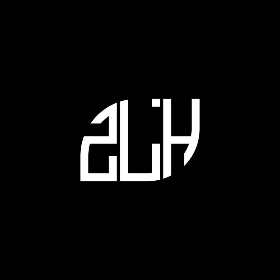 création de logo de lettre zlh sur fond noir. concept de logo de lettre initiales créatives zlh. conception de lettre zlh. vecteur