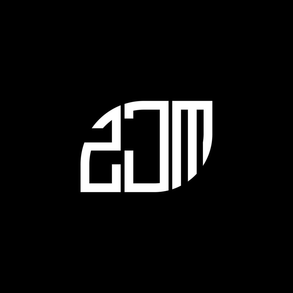 concept de logo de lettre initiales créatives zjm. conception de lettre zjm. création de logo de lettre zjm sur fond noir. concept de logo de lettre initiales créatives zjm. conception de lettre zjm. vecteur