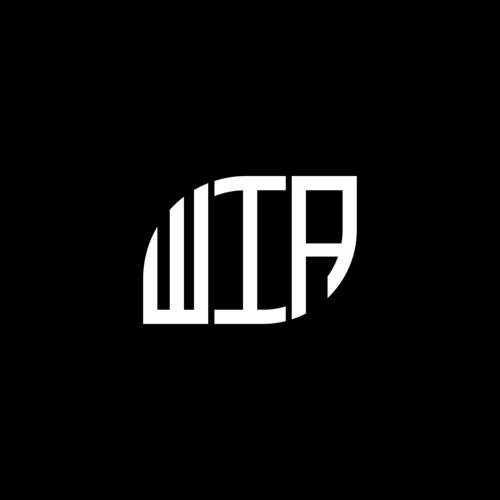 wia lettre design.wia lettre logo design sur fond noir. wia concept de logo de lettre initiales créatives. wia lettre design.wia lettre logo design sur fond noir. w vecteur