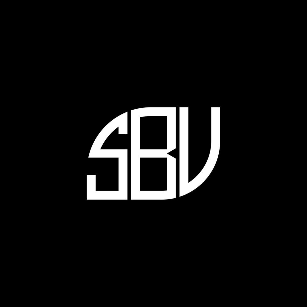 création de logo de lettre sbv sur fond noir. concept de logo de lettre initiales créatives sbv. conception de lettre sbv. vecteur