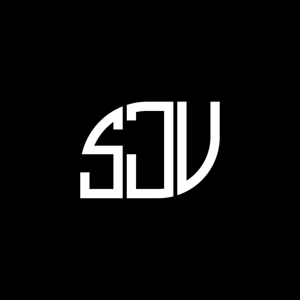 création de logo de lettre sjv sur fond noir. concept de logo de lettre initiales créatives sjv. conception de lettre sjv. vecteur