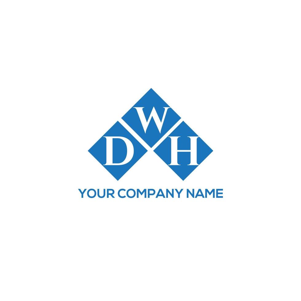 concept de logo de lettre initiales créatives dwh. conception de lettre dwh. création de logo de lettre dwh sur fond blanc. concept de logo de lettre initiales créatives dwh. conception de lettre dwh. vecteur