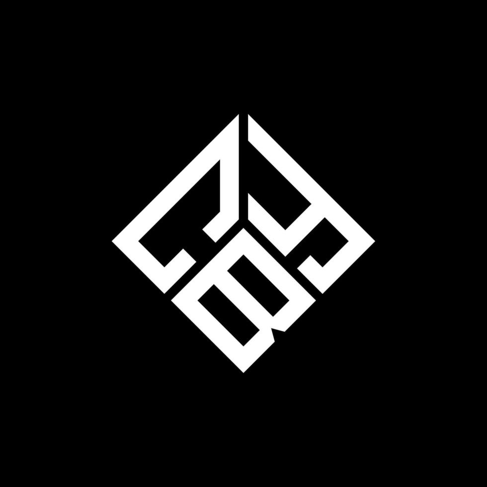 création de logo de lettre cby sur fond noir. concept de logo de lettre initiales créatives cby. conception de lettre cby. vecteur