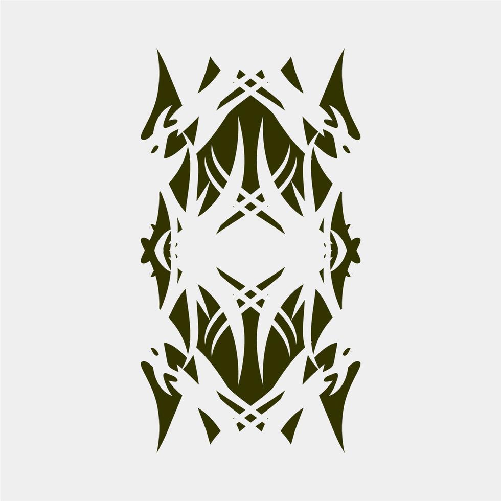 illustration vectorielle unique, maori, mandala, beau, art de la main, silhouette, unique, contour, henné, abstrait, combinaison de couleurs, rond, géométrique, symétrique, traditionnel vecteur