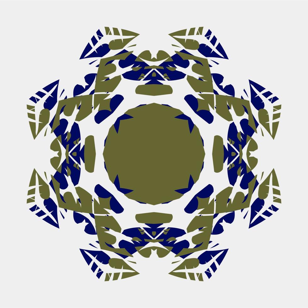 beau vecteur de mandala, combinaison, couleur, henné, contour, créatif, unique, floral, motif, monocrome abstrait, floral