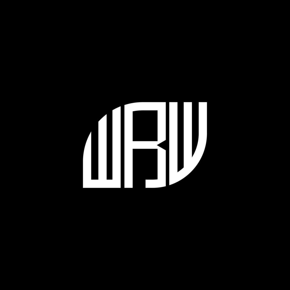 création de logo de lettre wrw sur fond noir. concept de logo de lettre initiales créatives wrw. conception de lettre wrw. vecteur