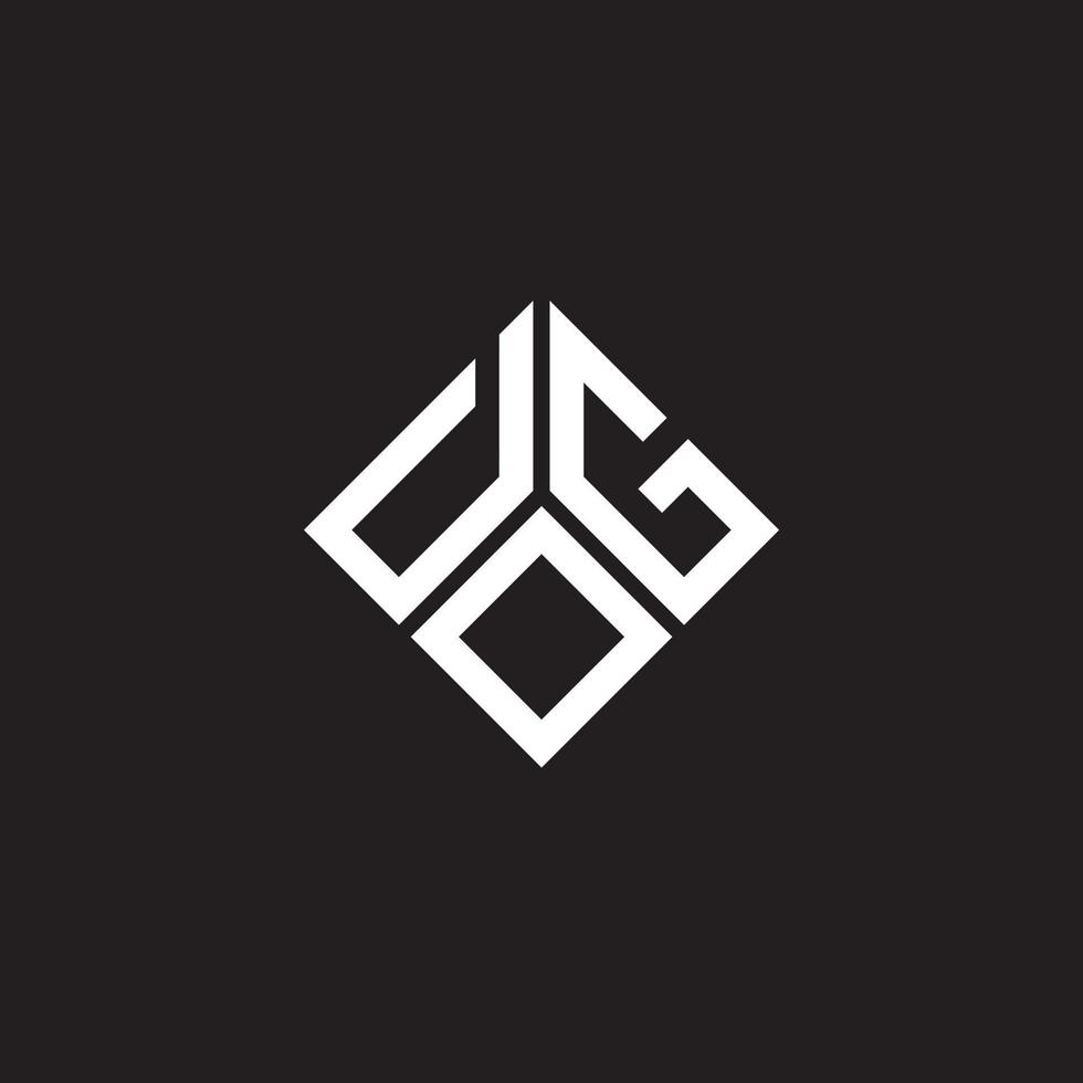 création de logo de lettre de chien sur fond noir. concept de logo de lettre initiales créatives de chien. conception de lettre de chien. vecteur