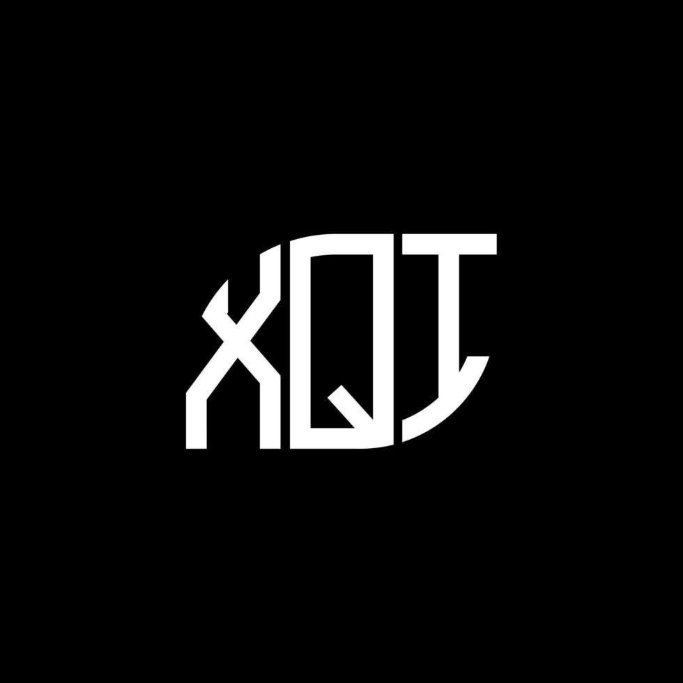 création de logo de lettre xqi sur fond noir. concept de logo de lettre initiales créatives xqi. conception de lettre xqi. vecteur