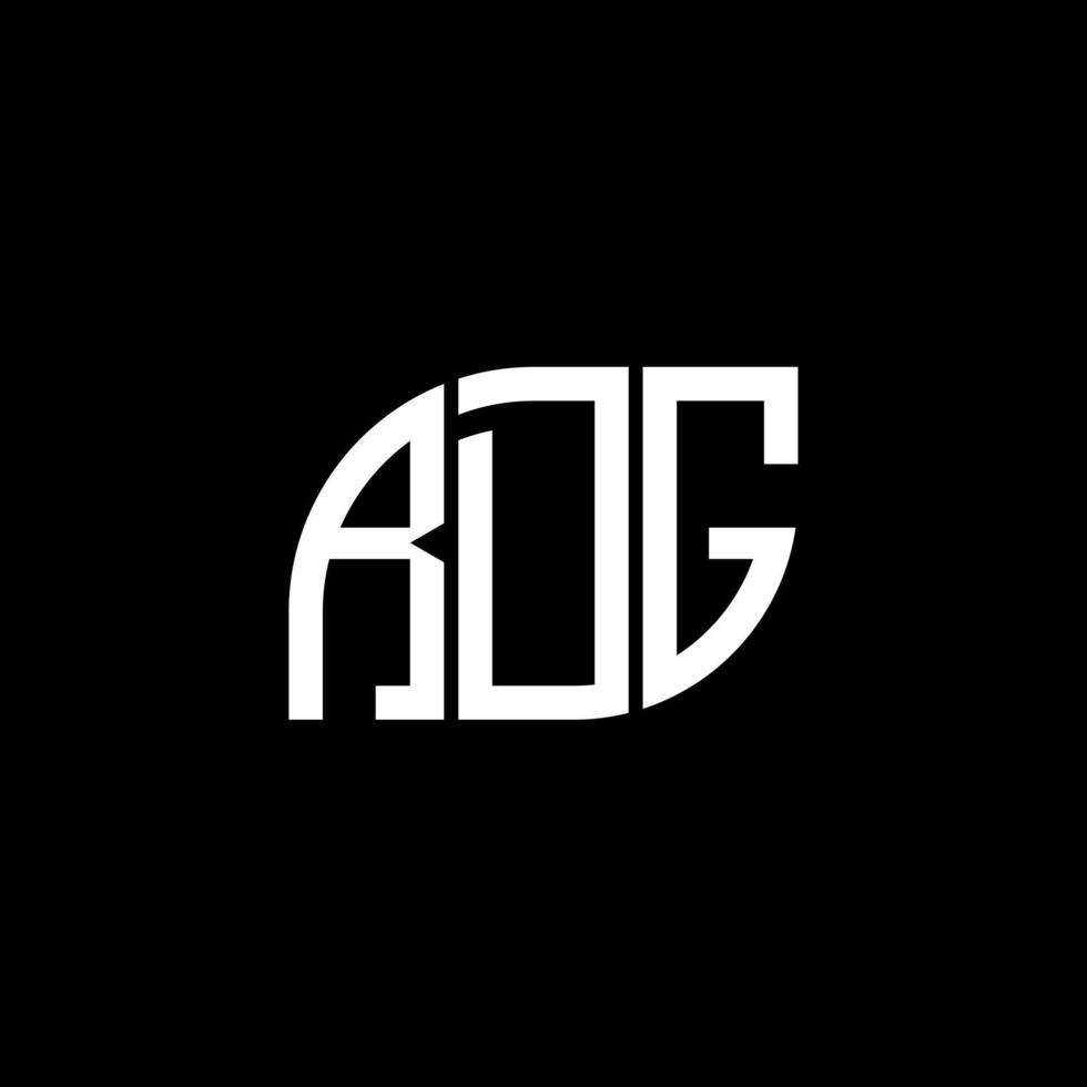 création de logo de lettre rdg sur fond noir. concept de logo de lettre initiales créatives rdg. conception de lettre rdg. vecteur